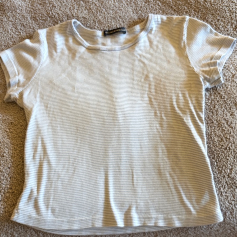 Brandy Melville Soft Blue and White Tee